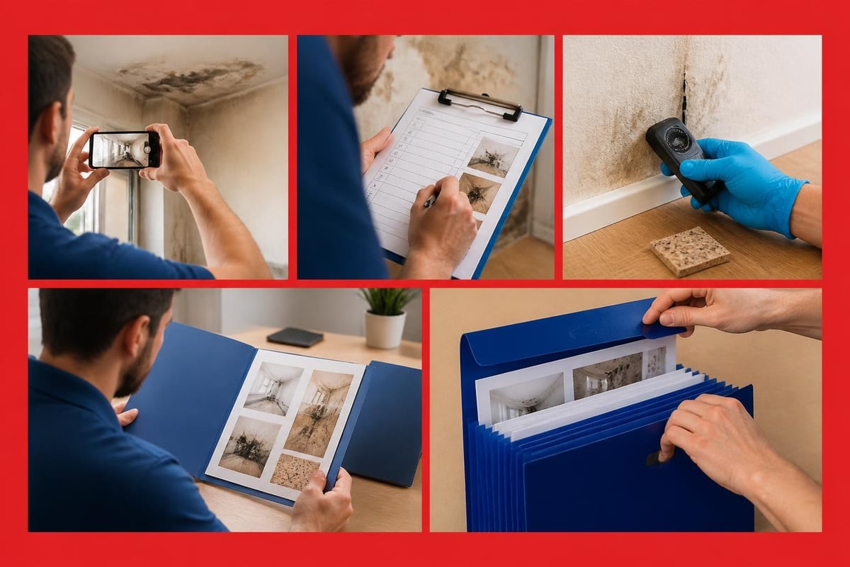 Roof damage documentation process