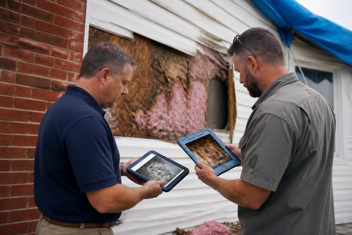 Insurance adjuster roof evaluation