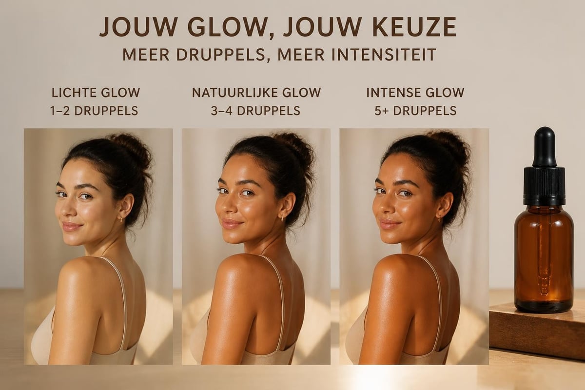 Tanning drops dosering concept