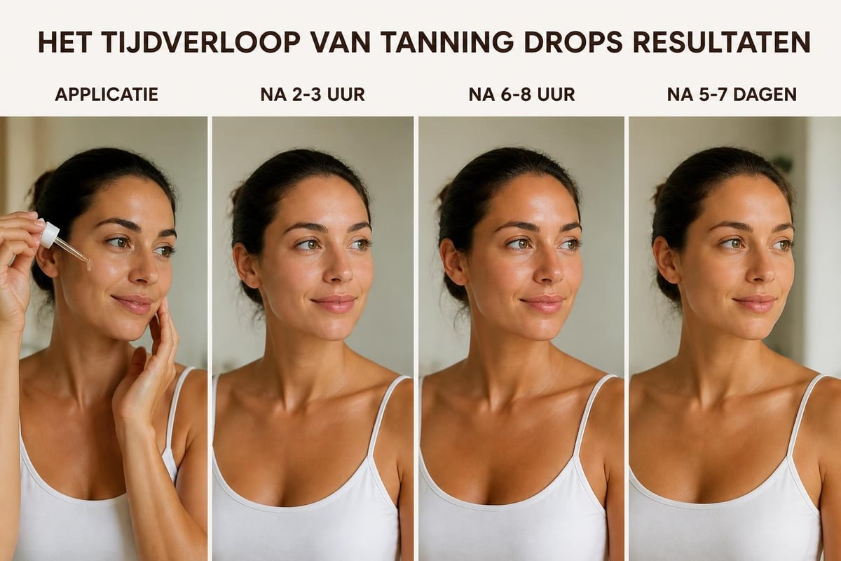 Tanning drops resultaat tijdlijn