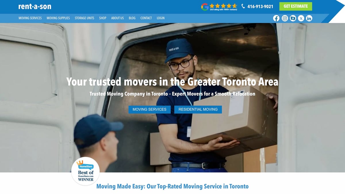 9 Essential Moving Companies in Clarington for 2026 - Rent-a-Son Moving & Storage