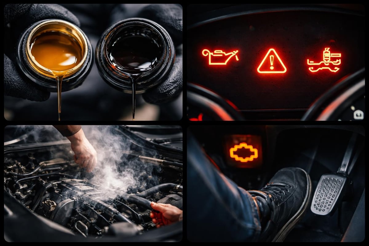 Oil change warning signs