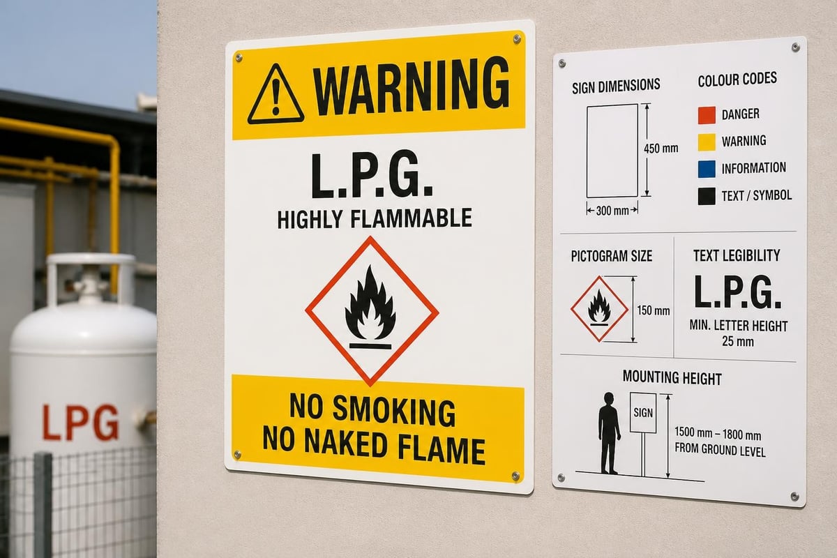 LPG signage design specifications