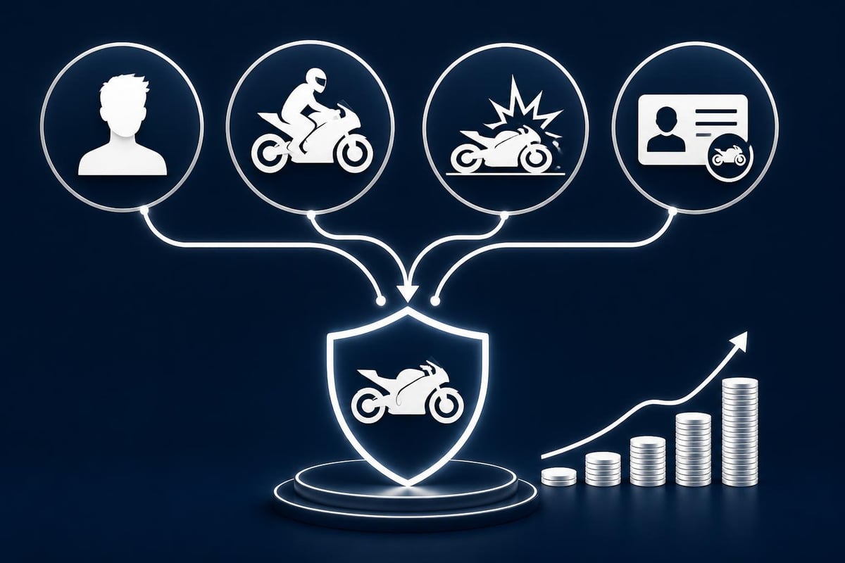 Factores del conductor en seguros de moto