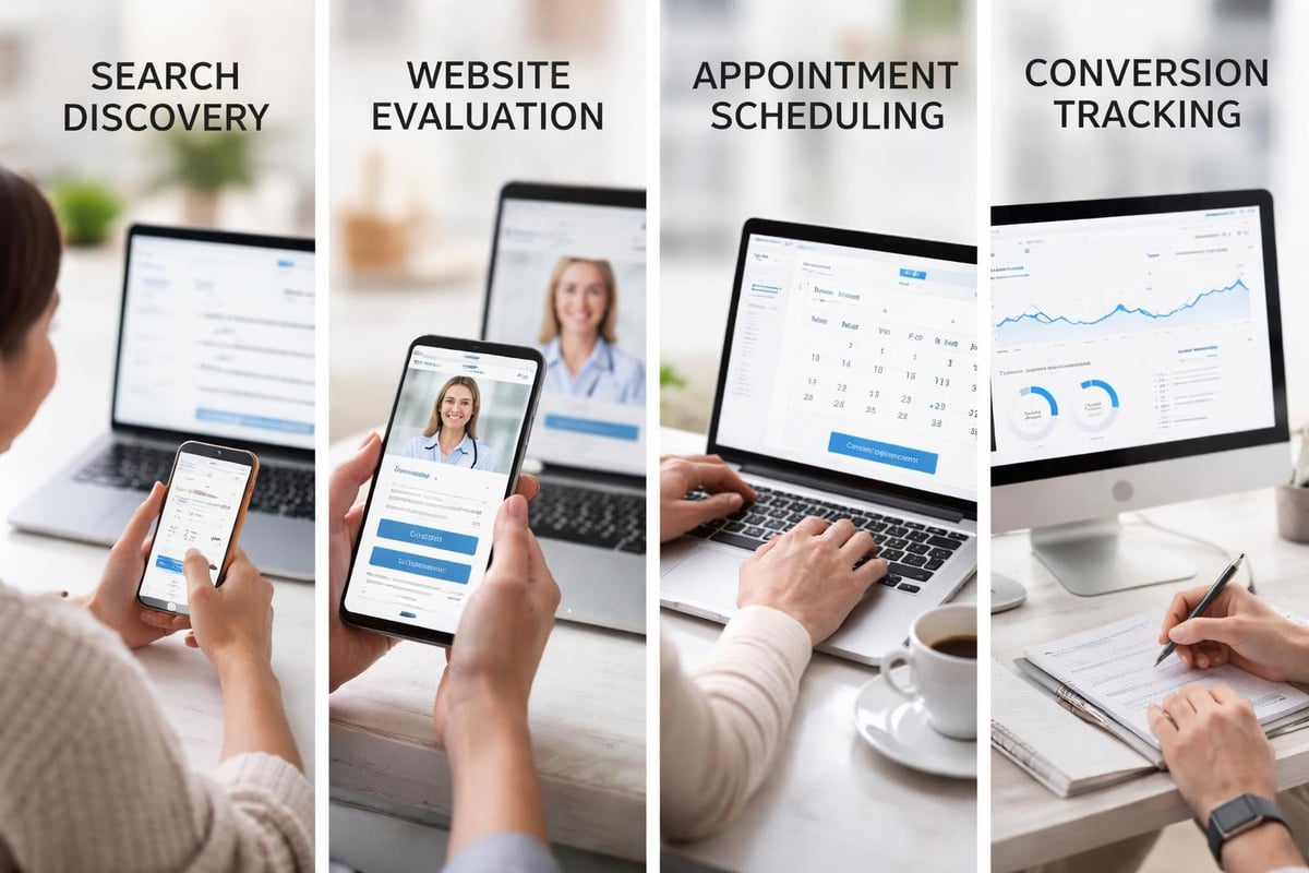 Patient journey from online search to appointment