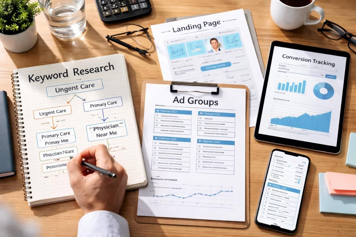 PPC campaign structure for medical practices