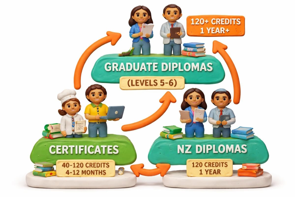 NZQCF diploma levels and pathways