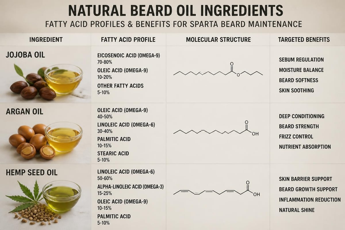 Natural beard oil ingredients