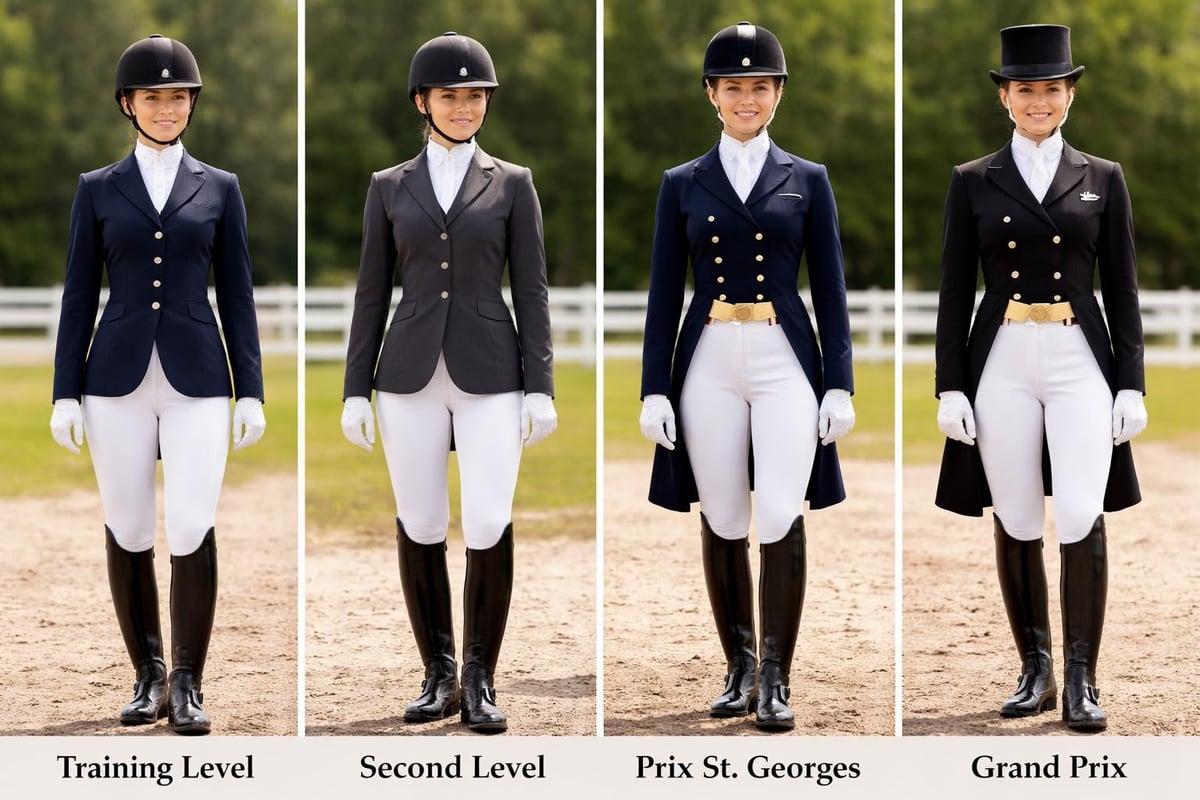 Dressage competition attire components