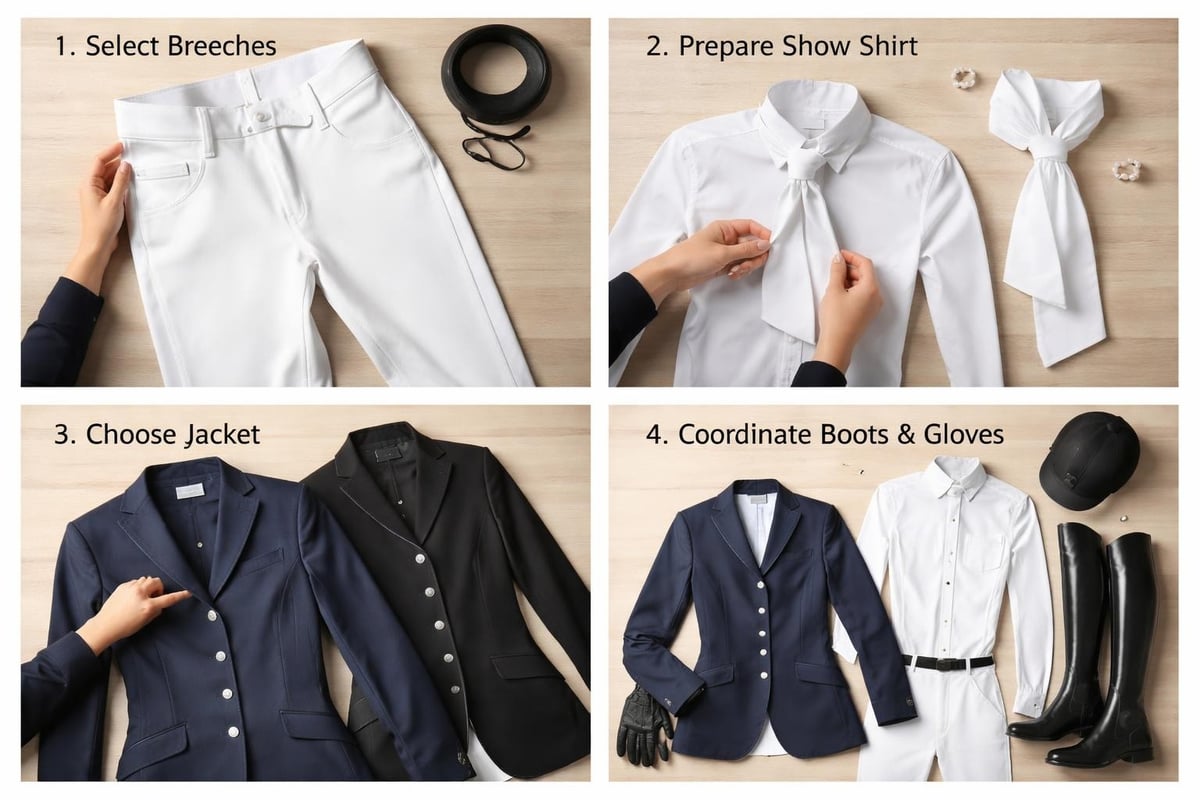 Dressage competition outfit assembly