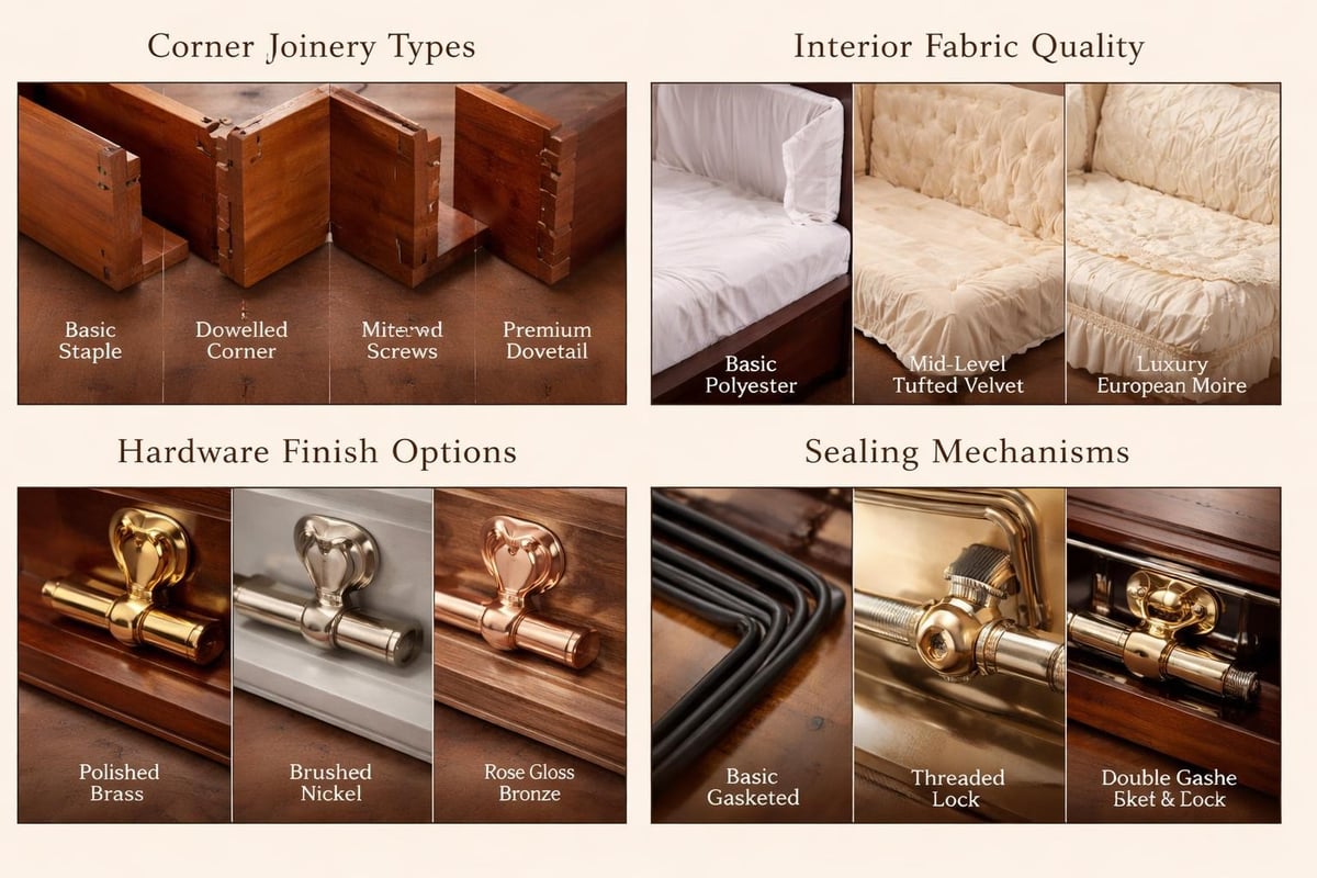 Casket quality features