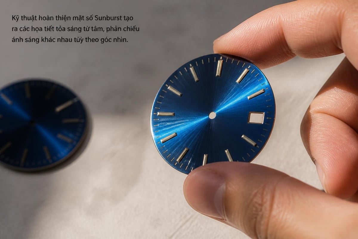 Sunburst dial effect