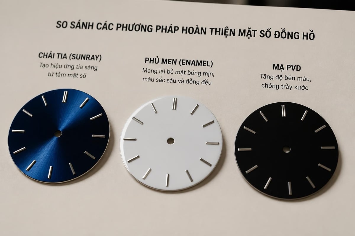 Dial finishing techniques