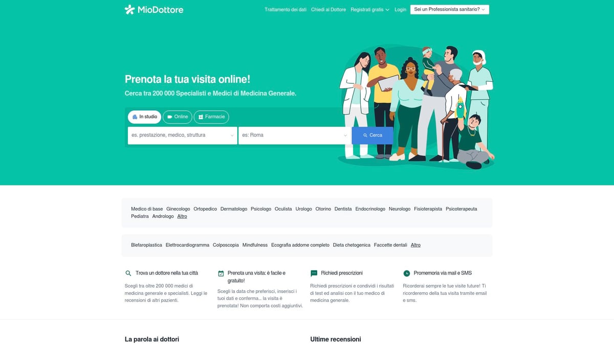 7 Soluzioni Per MMG Essenziali da Provare nel 2026 - MioDottore: Recensioni, Visibilità e Gestione Feedback