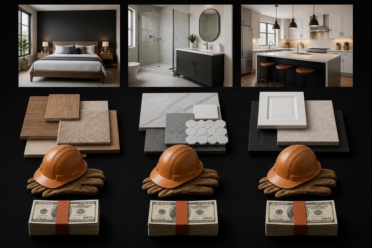 Cost comparison of different single-room additions
