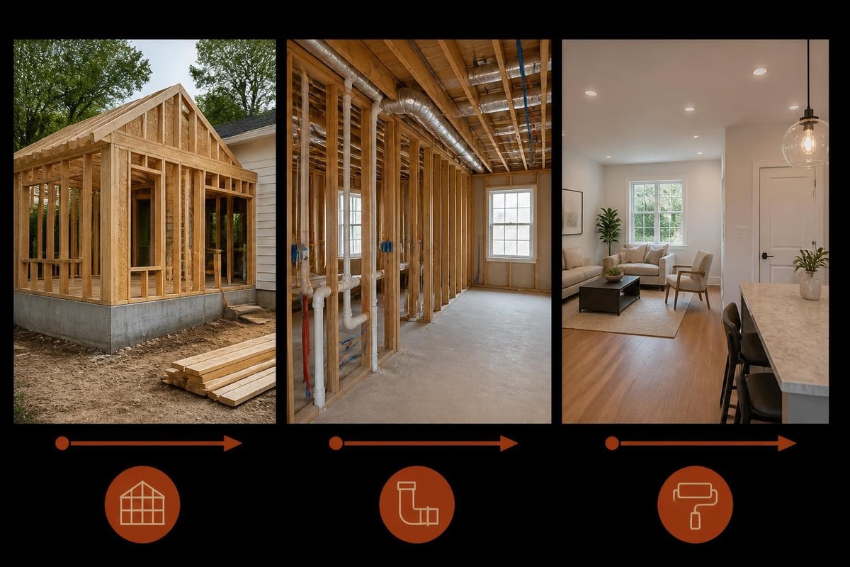 Phased home addition timeline