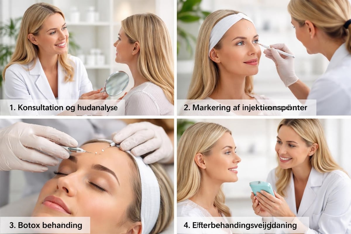 Botox facial behandlingsproces