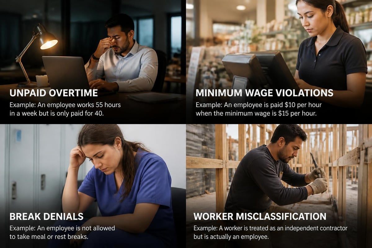 Wage and hour violation categories