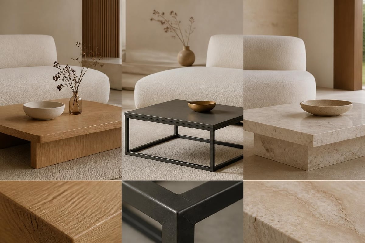 Coffee table material comparison