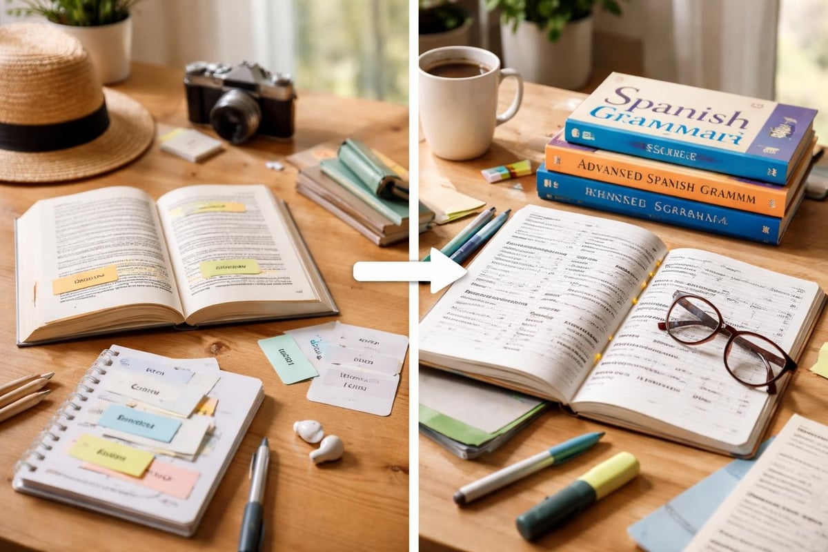 French grammar learning progression