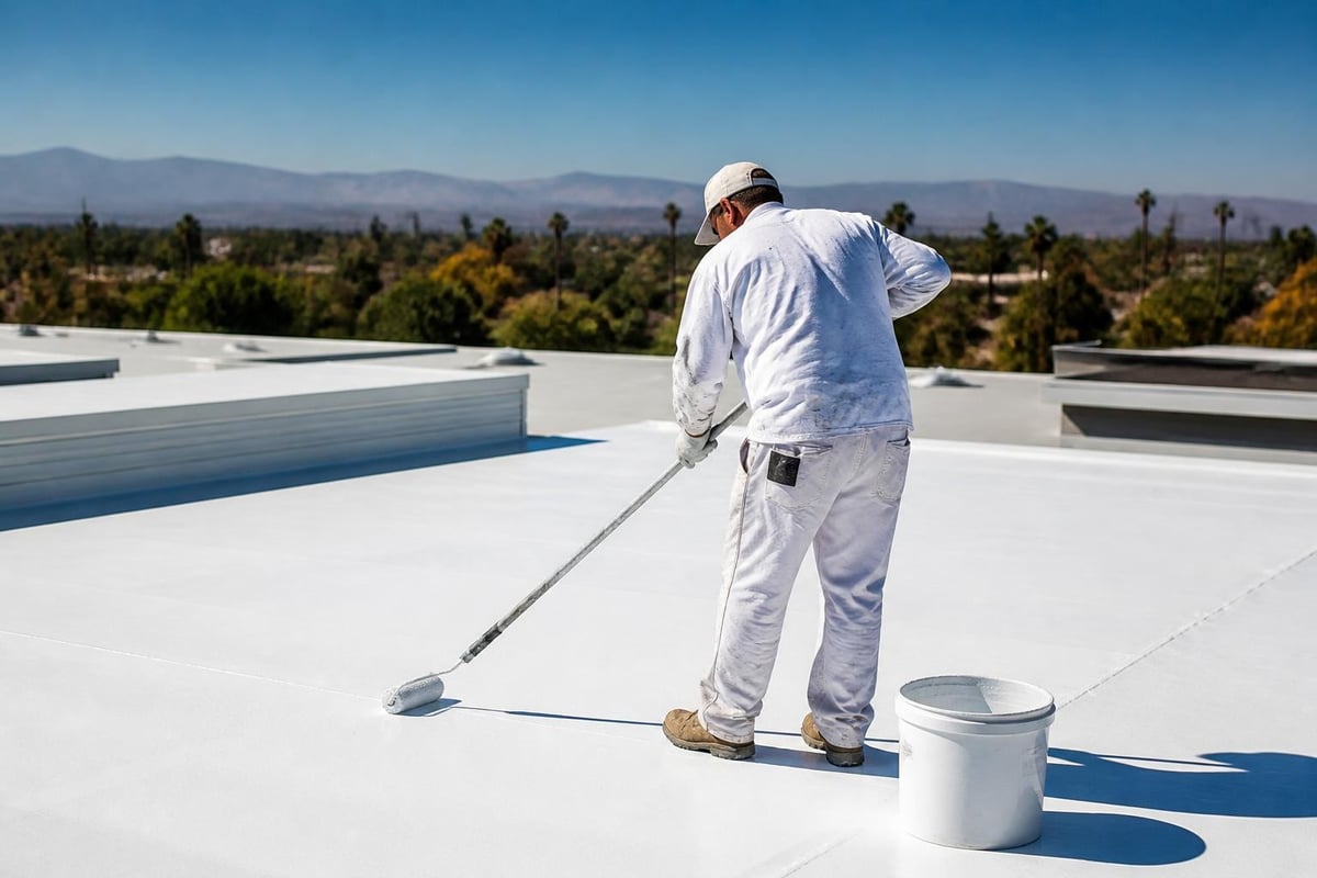 Flat roof energy efficiency features