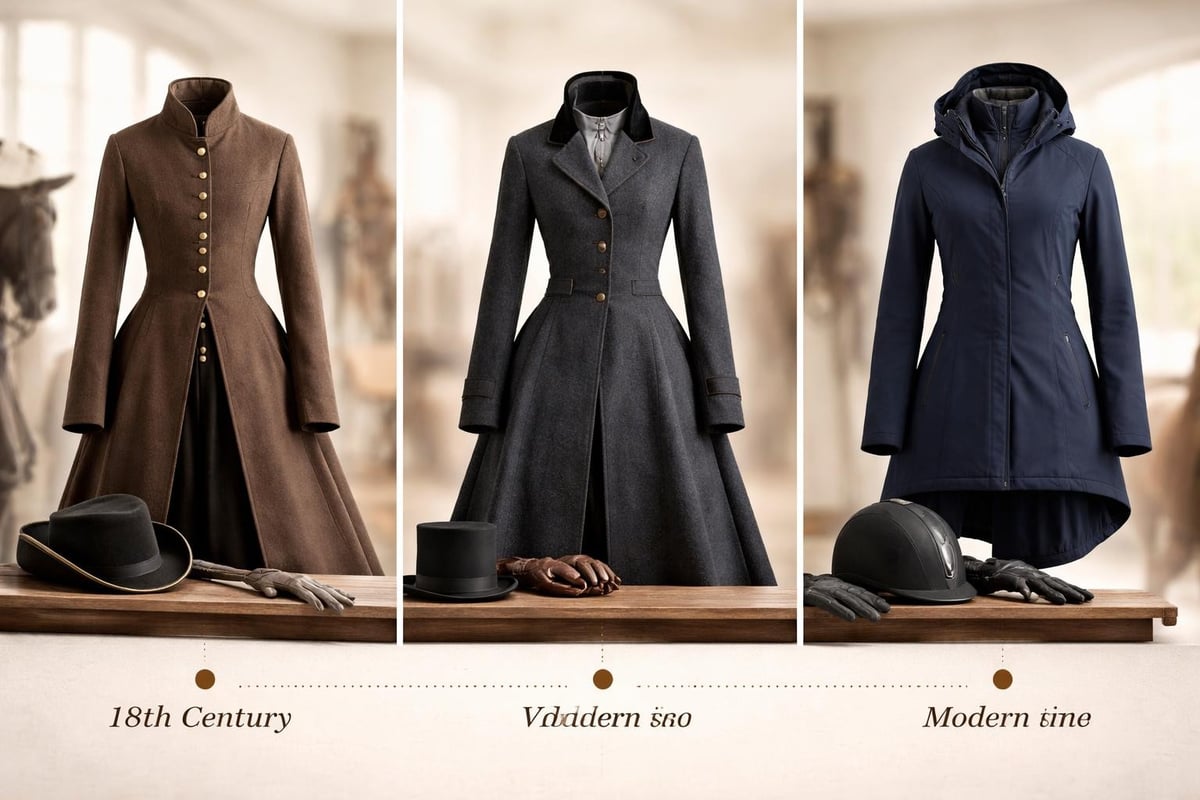 Historical evolution of riding coat design