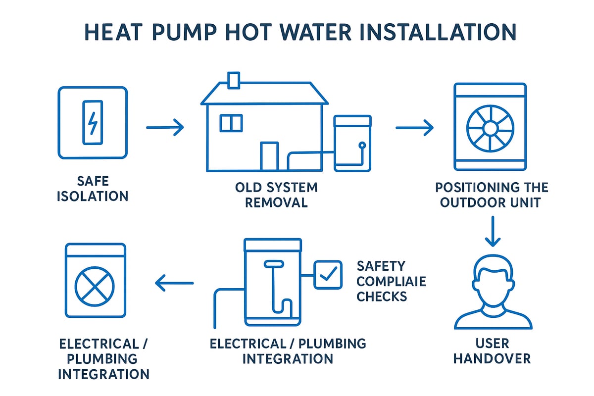Step-by-Step Heat Pump Hot Water Installation Process