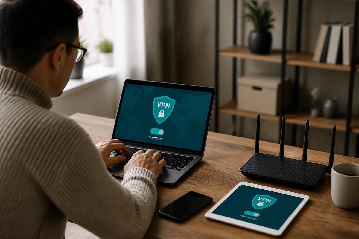 VPN encryption protecting network traffic