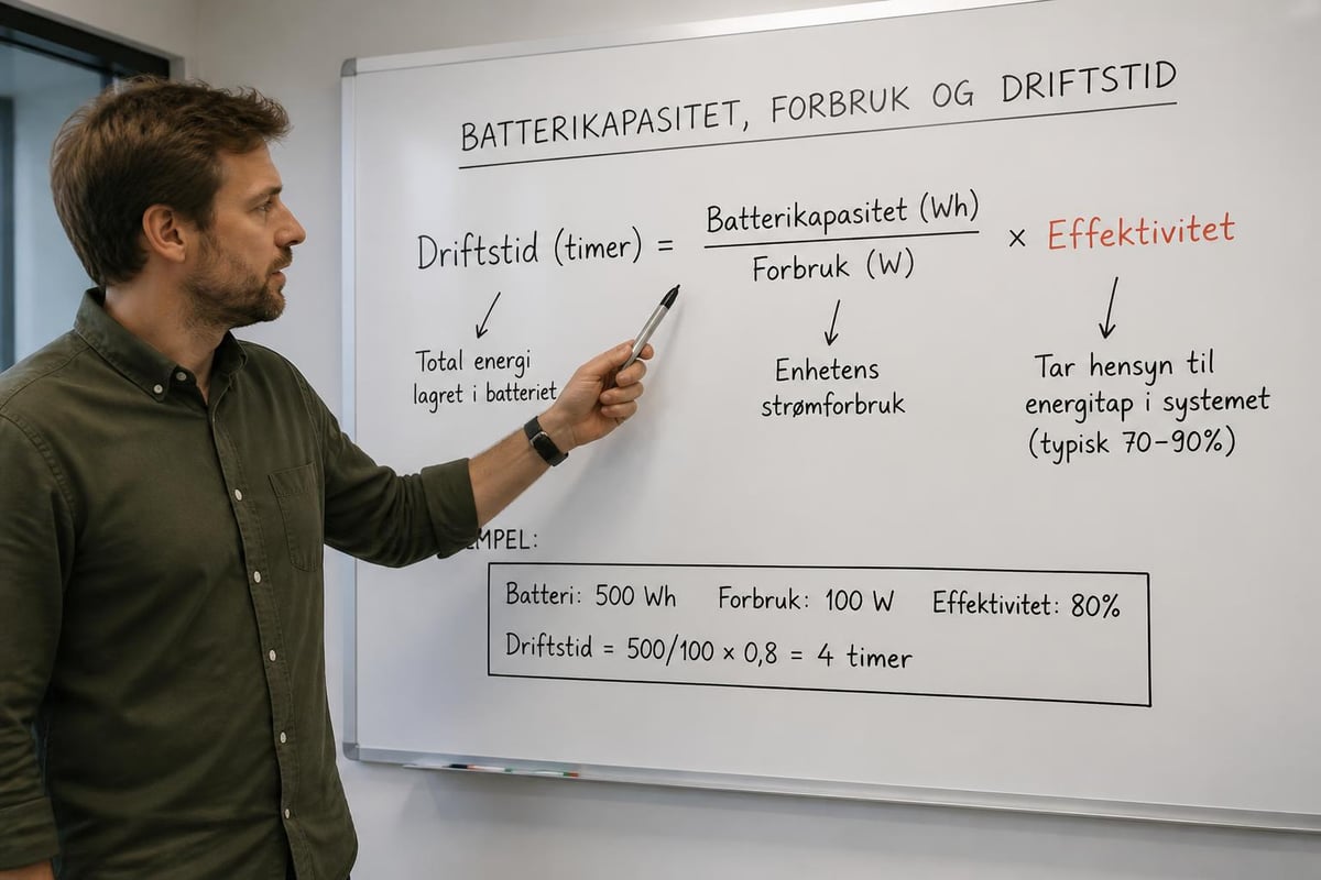 Batterikapasitet og brukstid