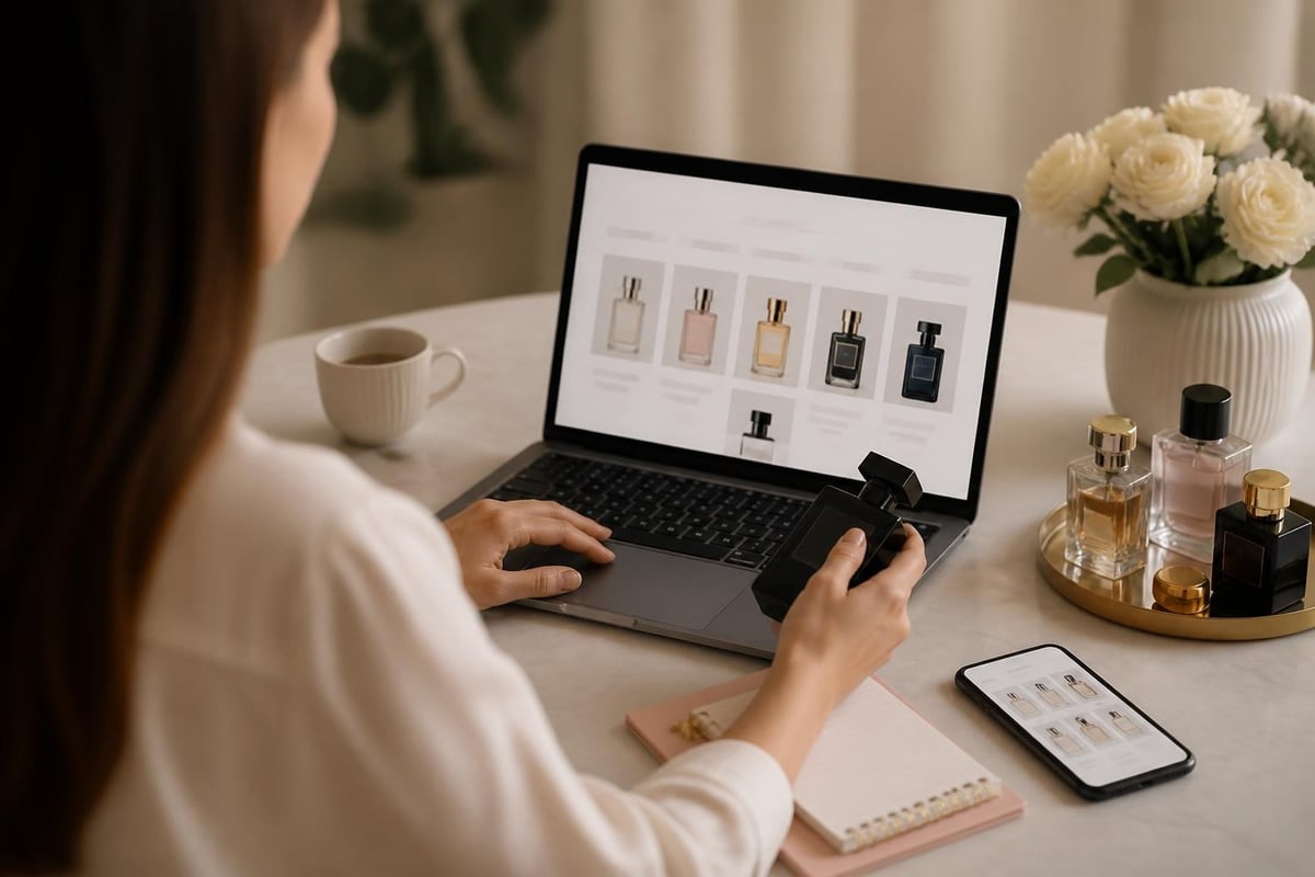 Online-Shopping-Strategie Parfum