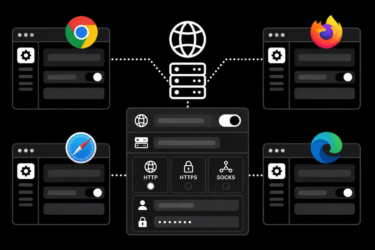 Browser proxy configuration