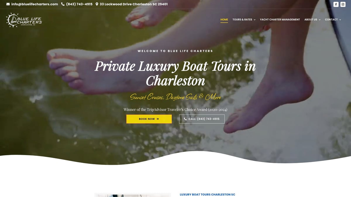Charleston Sunset Sailboat Cruise Guide: Your 2025 Adventure Awaits - Blue Life Charters: Charleston’s Premier Private Sunset Cruise Experience