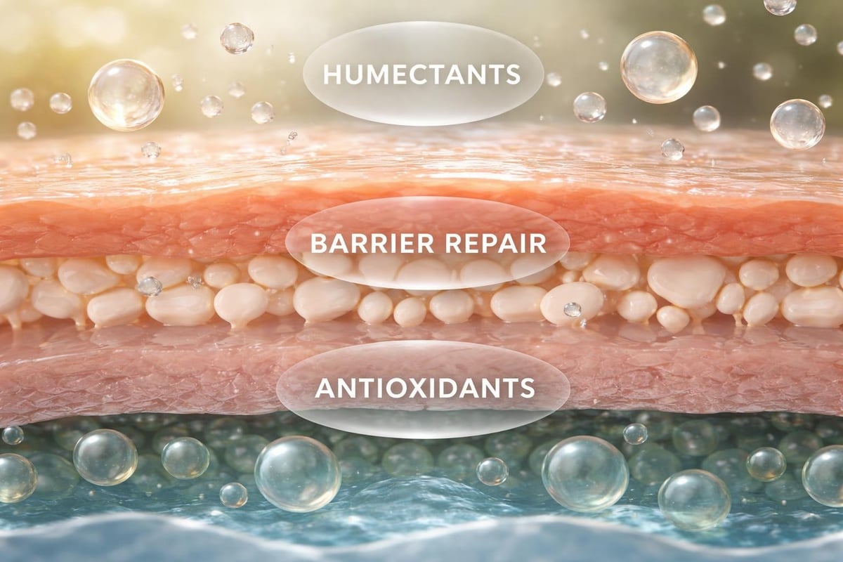 Skincare ingredient absorption layers