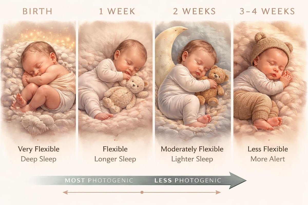 Optimal timing window for newborn photography