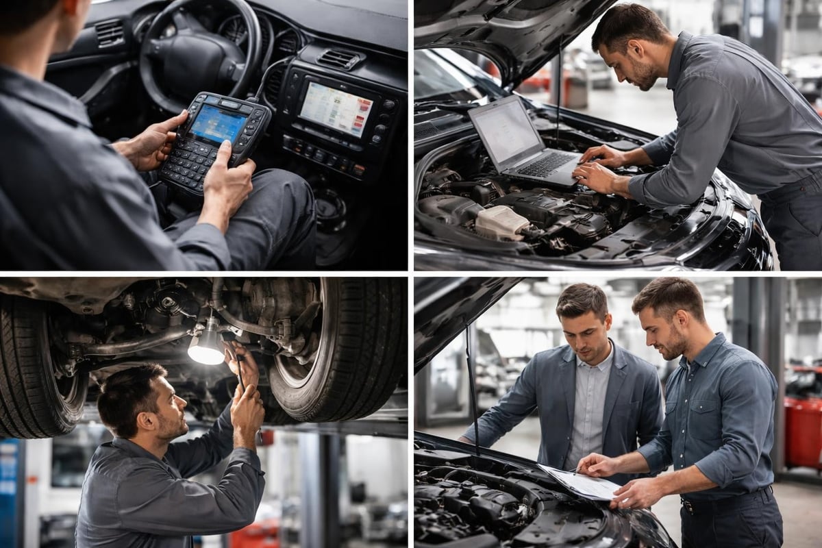 European car diagnostic workflow