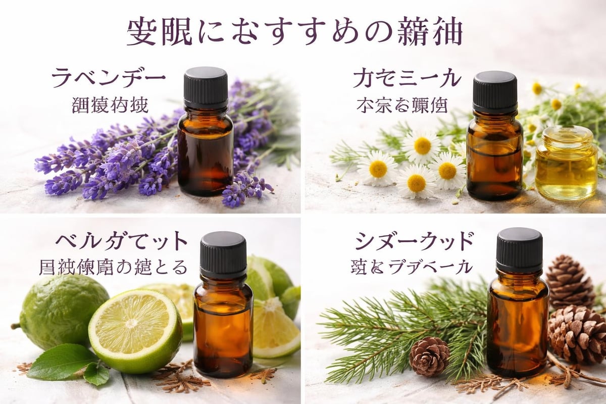 代表的な睡眠改善アロマ成分