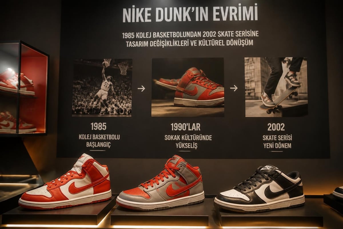 Nike Dunk'ın basketbol kökenleri ve skate kültürüne dönüşümü