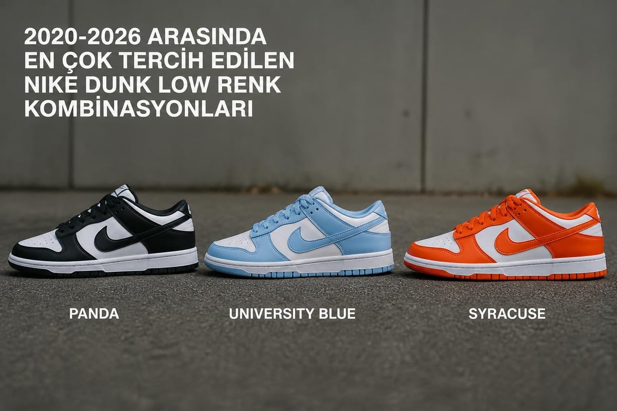 Nike Dunk Low popüler colorway kombinasyonları