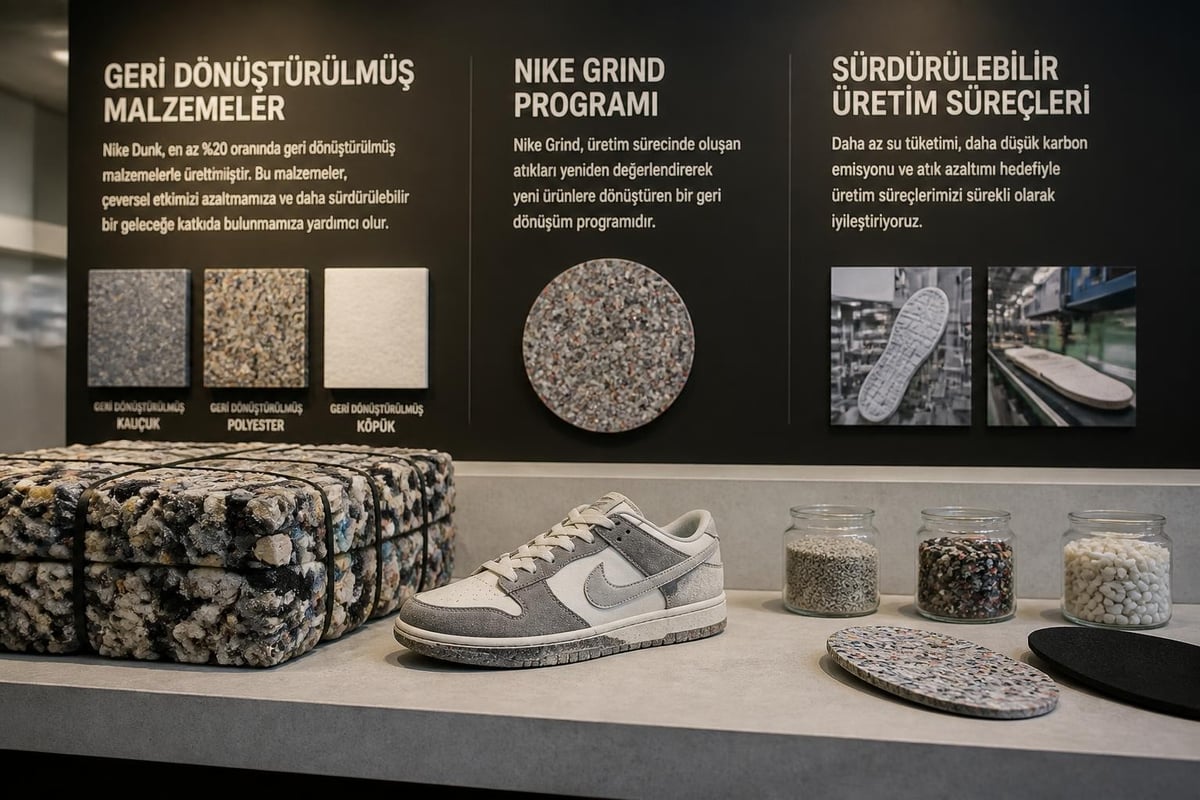 Nike Dunk sürdürülebilirlik özellikleri