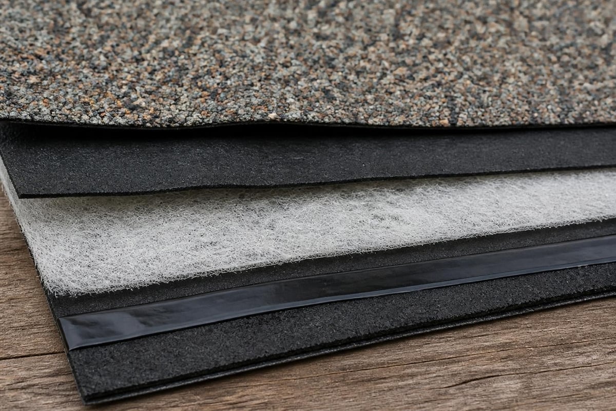 Asphalt shingle composition layers