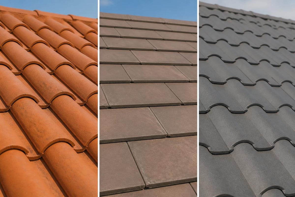 Clay tile roofing profiles