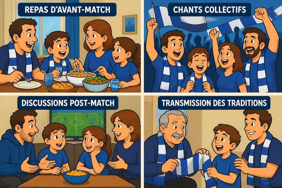 Rituels familiaux des supporters de football