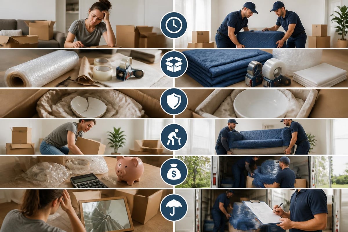 DIY versus professional packing comparison