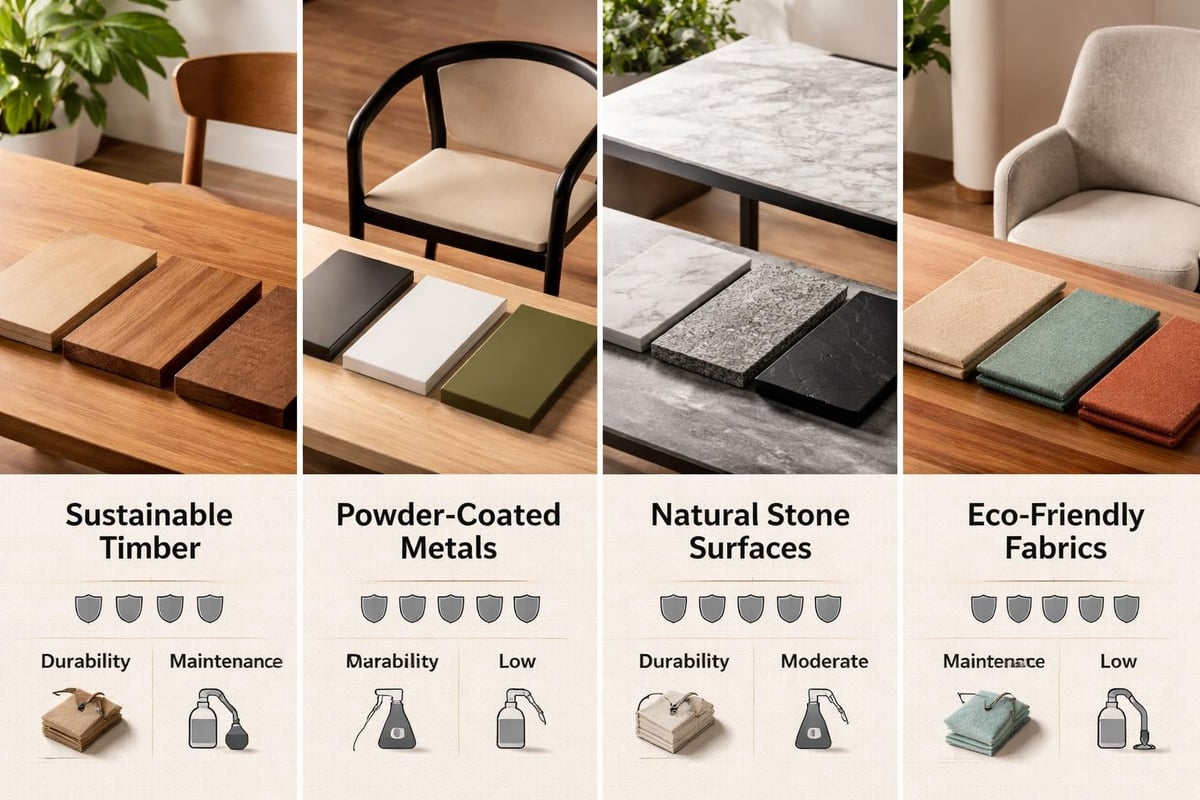 Contemporary furniture materials comparison