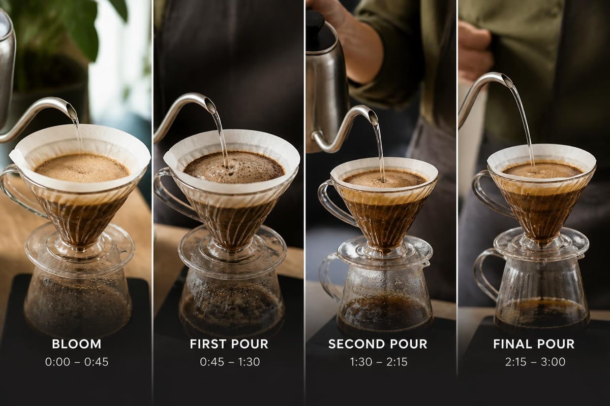 Pour over timing and phases