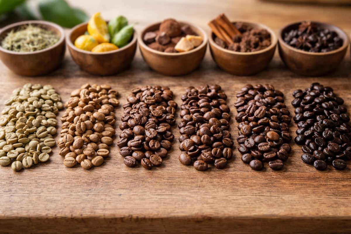 Coffee roasting development stages