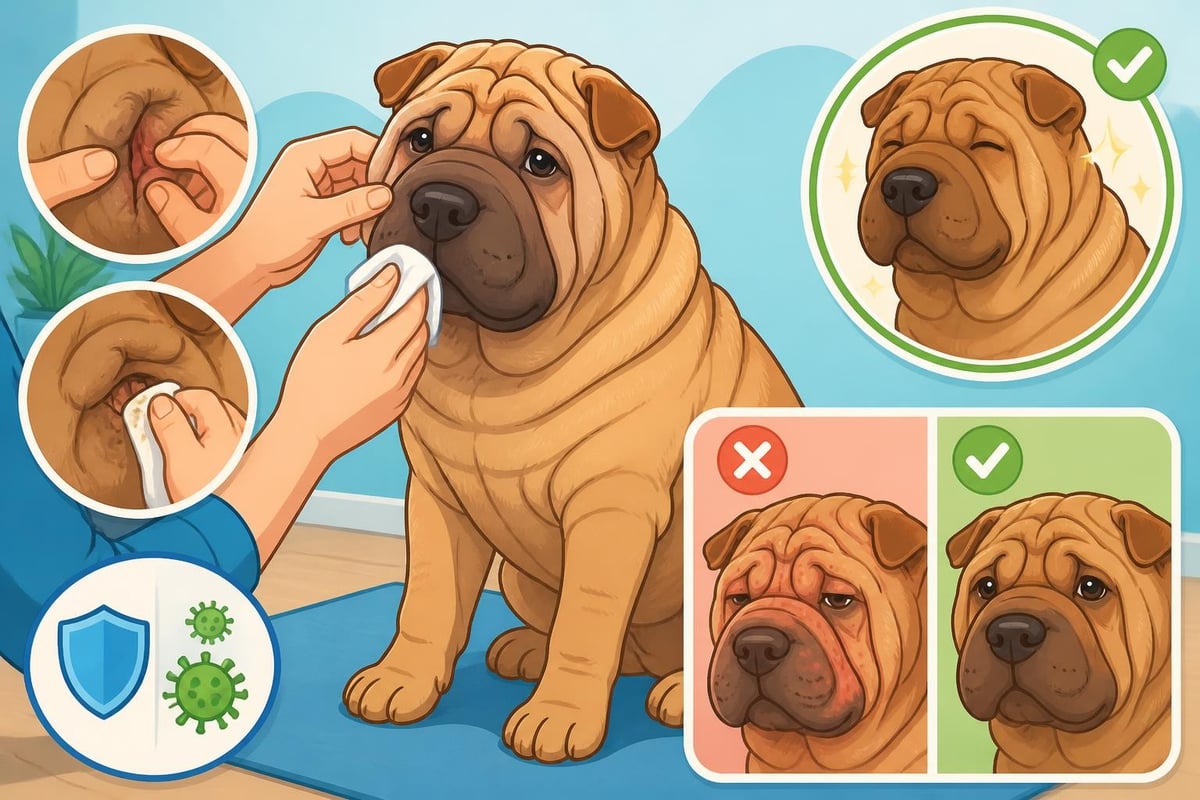 Verzorging shar pei rimpels