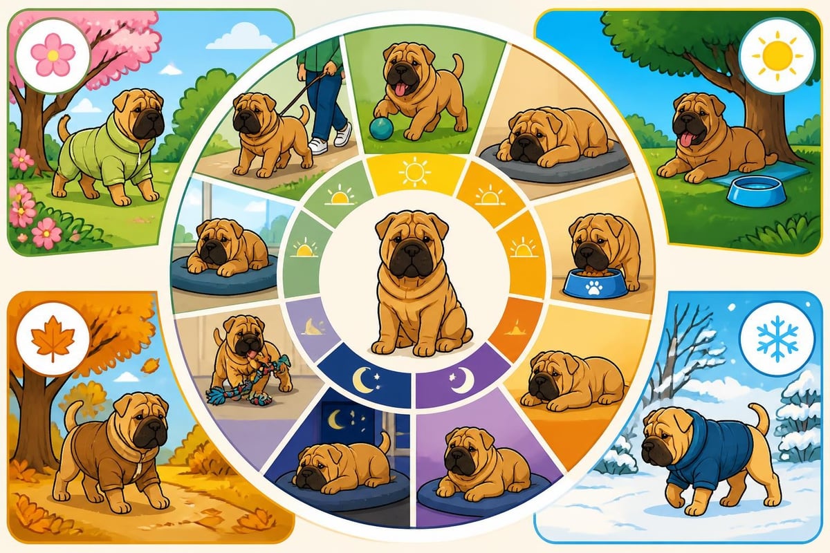 Shar pei bewegingsschema