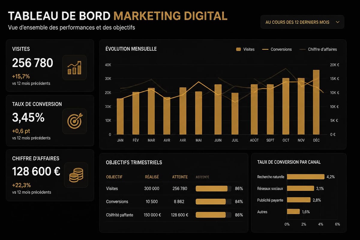 Dashboard KPIs marketing