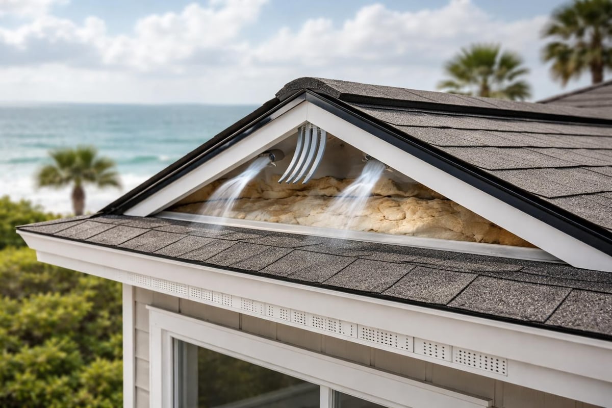 Coastal roof ventilation system